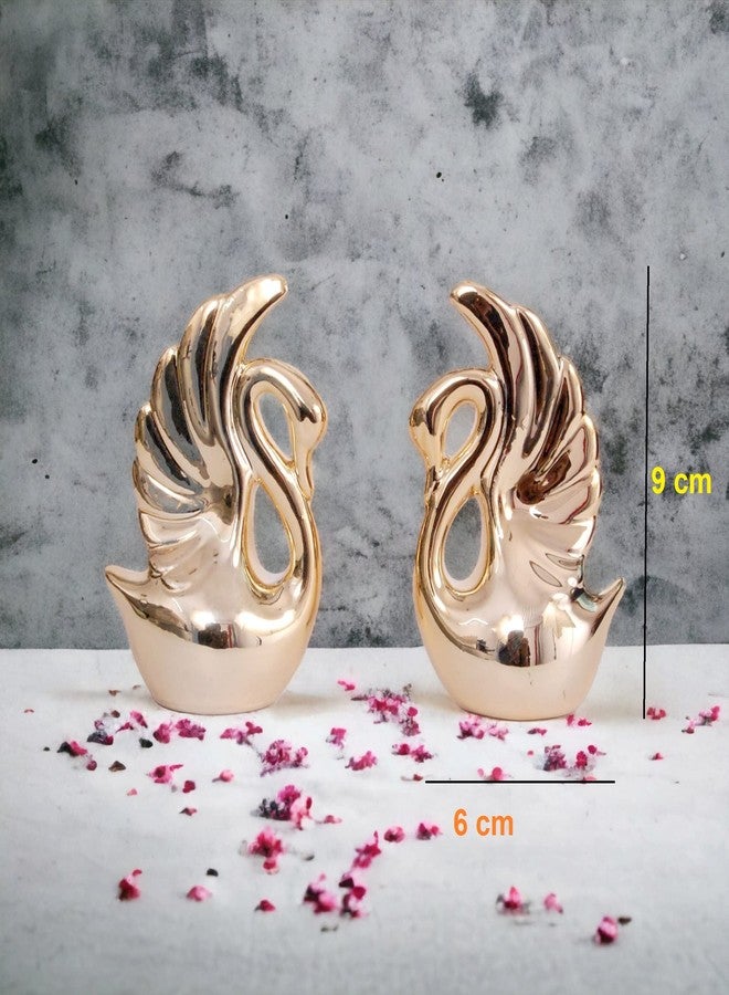 Chocozone Love Couple Swan Ceramic Showpiece for Home Decoration Piece for Room Gifts for Girlfriend Boyfriend - Image 5